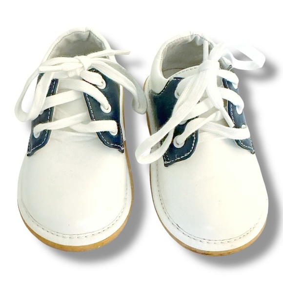 Wee Squeak | Rory Navy Saddle Oxford Shoe (9) - Picture 3 of 7